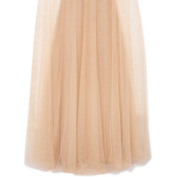 Marchesa Notte Embellished Glittered Tulle Gown-Blush Sz 16 - Picture 5 of 9